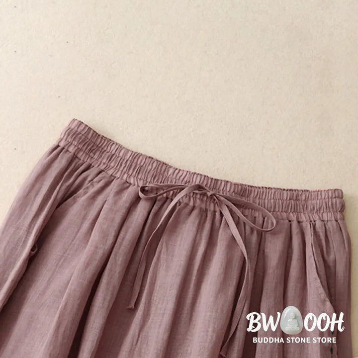 BWOOOH printed wide-leg yoga pants - Commute Solid Color Embroidery Drawstrin