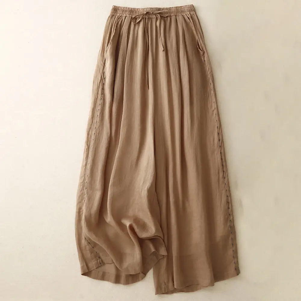 BWOOOH printed wide-leg yoga pants - Commute Solid Color Embroidery Drawstrin