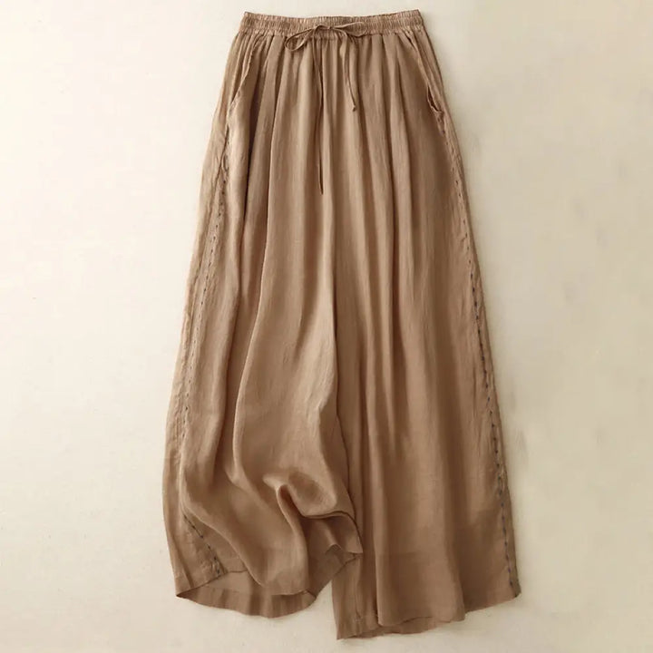 BWOOOH printed wide-leg yoga pants - Commute Solid Color Embroidery Drawstrin