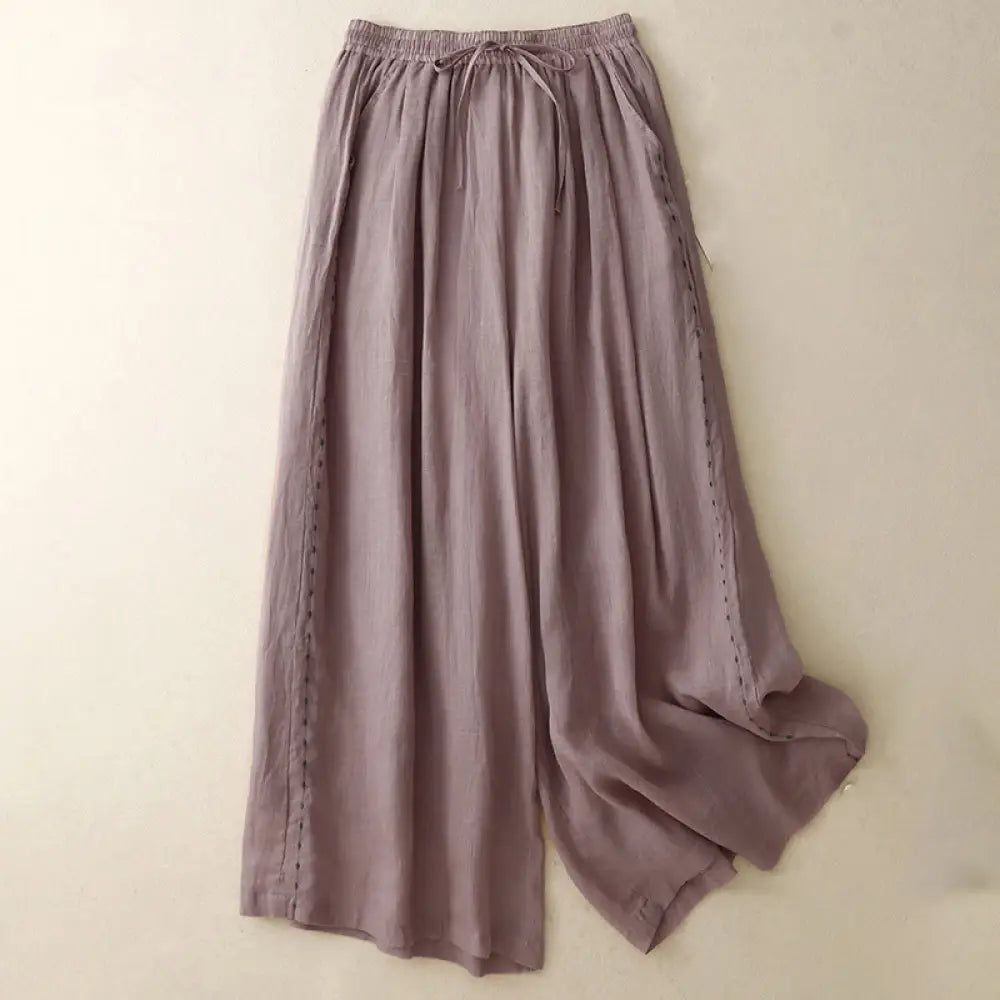 BWOOOH printed wide-leg yoga pants - Commute Solid Color Embroidery Drawstrin