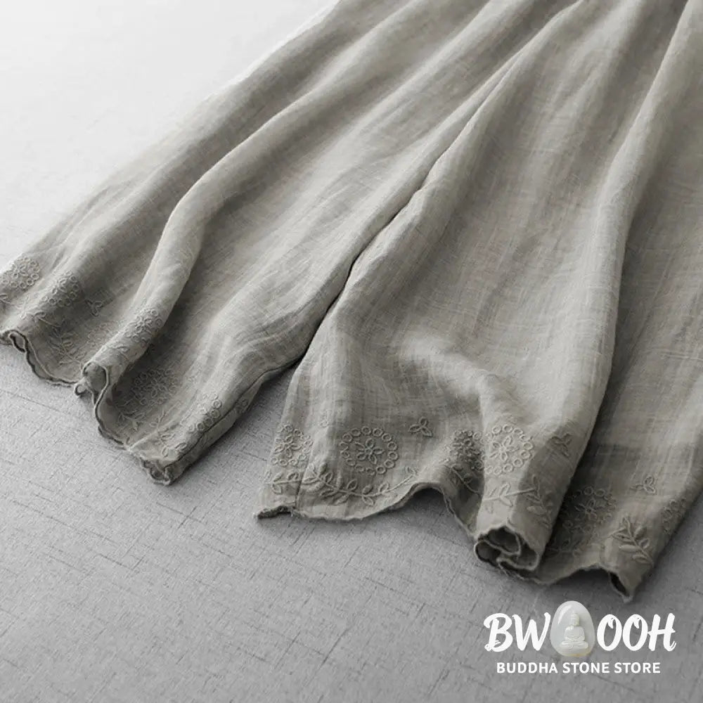 BWOOOH printed wide-leg yoga pants - Commute Solid Color Lace Embroidery Desi