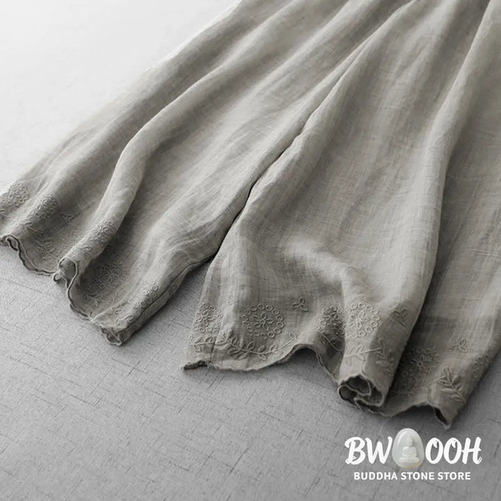 BWOOOH printed wide-leg yoga pants - Commute Solid Color Lace Embroidery Desi
