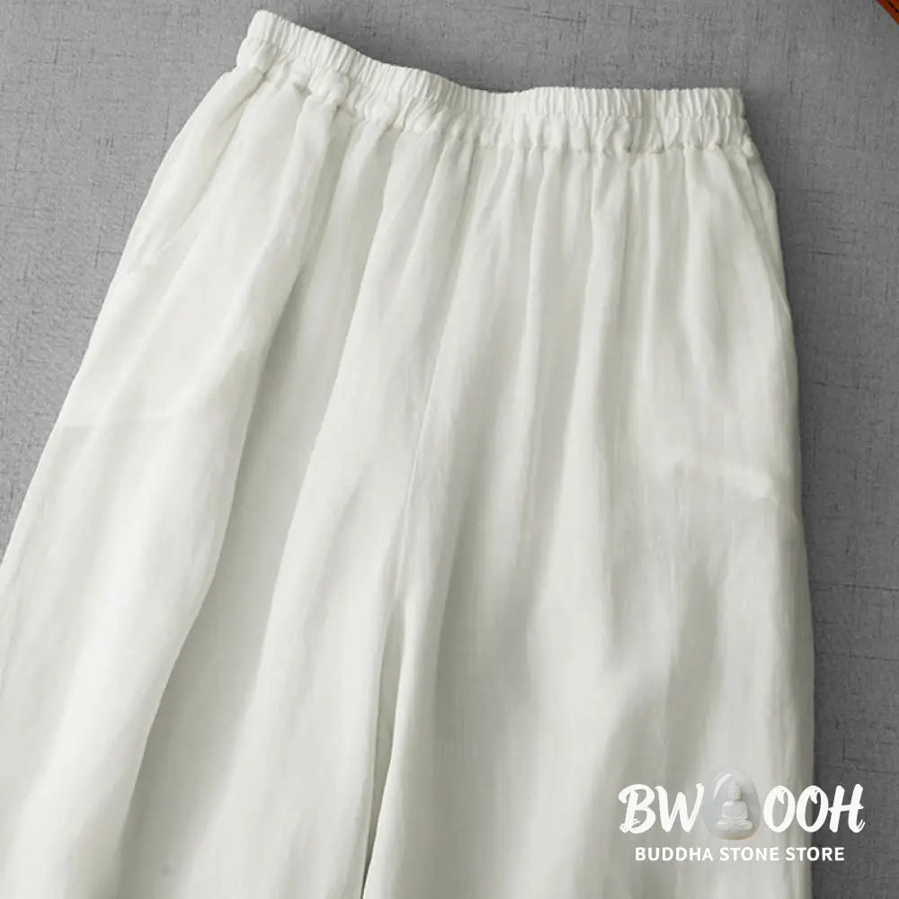 BWOOOH printed wide-leg yoga pants - Commute Solid Color Lace Embroidery Desi