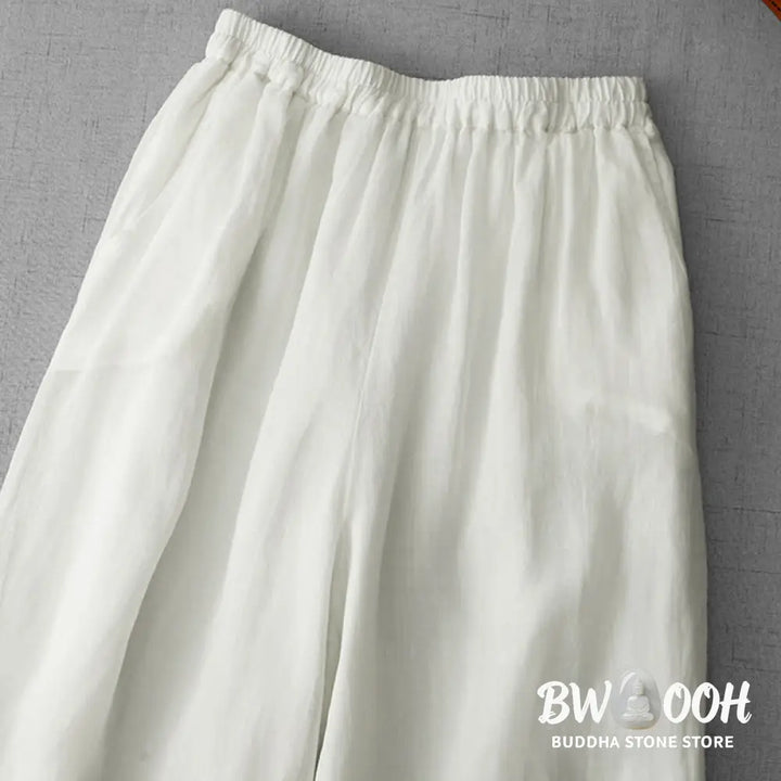 BWOOOH printed wide-leg yoga pants - Commute Solid Color Lace Embroidery Desi