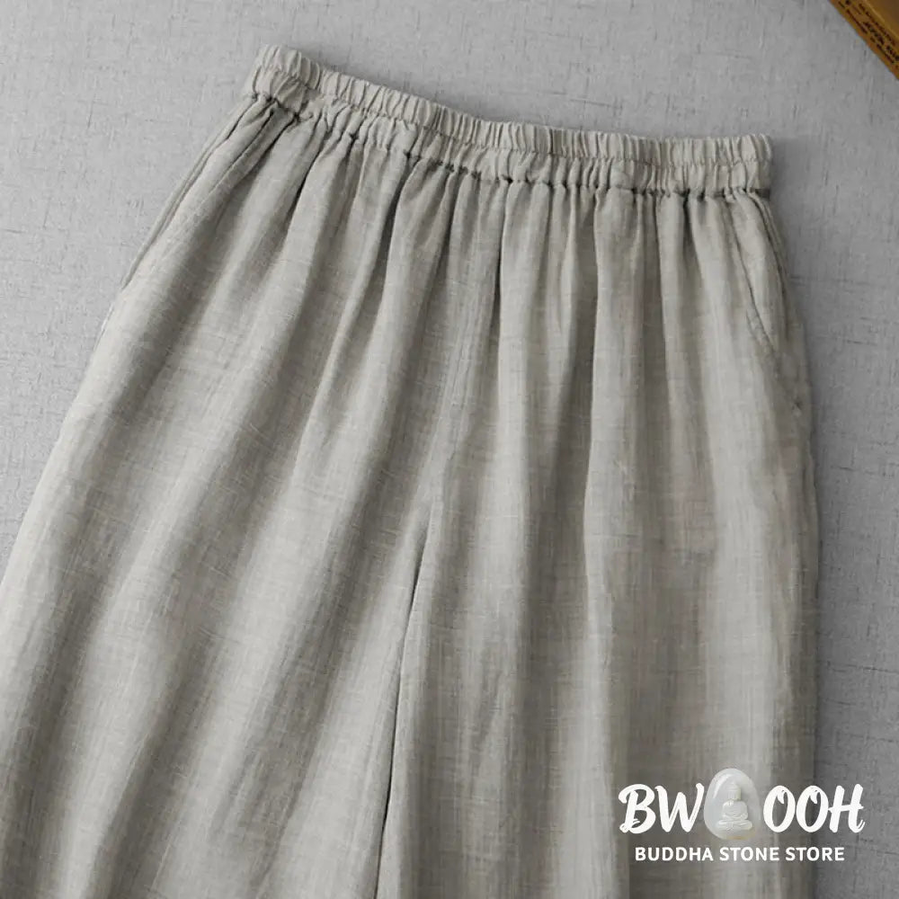 BWOOOH printed wide-leg yoga pants - Commute Solid Color Lace Embroidery Desi