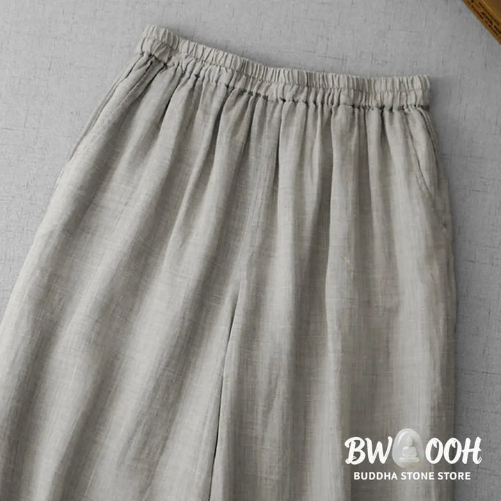 BWOOOH printed wide-leg yoga pants - Commute Solid Color Lace Embroidery Desi
