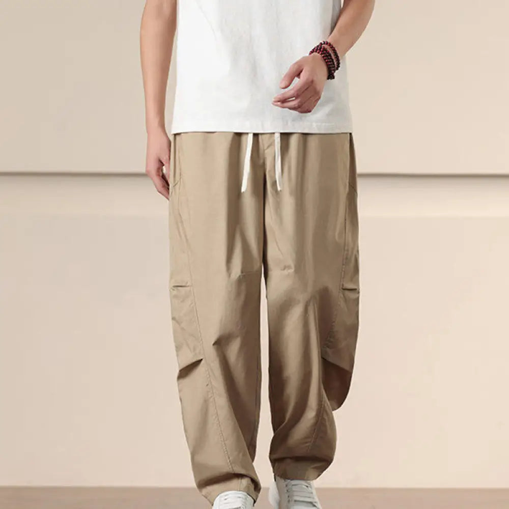 BWOOOH printed harem pants - Commute Spring Solid Color Drawstring Me
