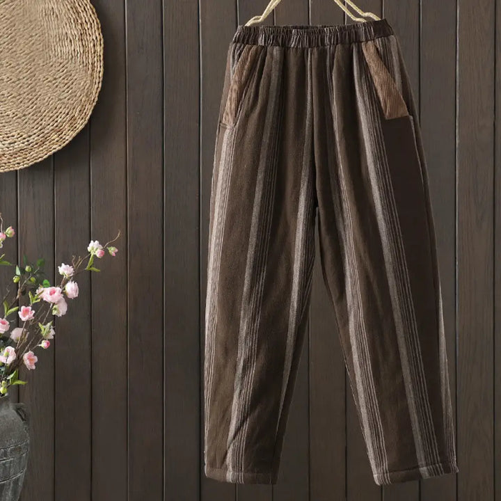 BWOOOH printed harem pants - Commute Thermal Striped Cotton Women&