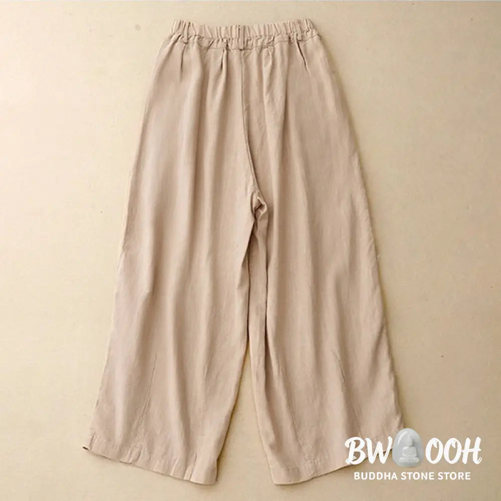 BWOOOH printed wide-leg yoga pants - Commute Vintage Solid Color Women's Wide