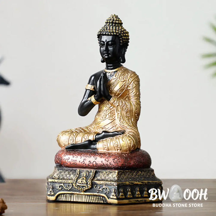 BWOOOH Buddha Compassion Resin Statue Decoration - Green - Decorations