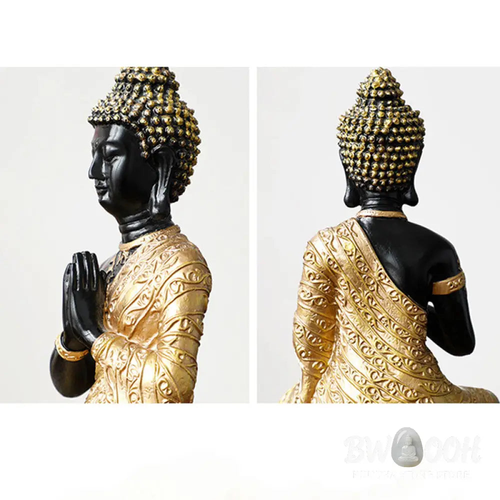 BWOOOH Buddha Compassion Resin Statue Decoration - Green - Decorations