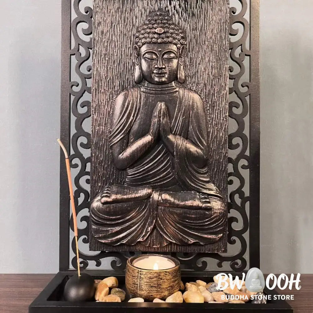 BWOOOH Buddha Compassion Serenity Home Resin Prayer Altar Decoration - Decorations