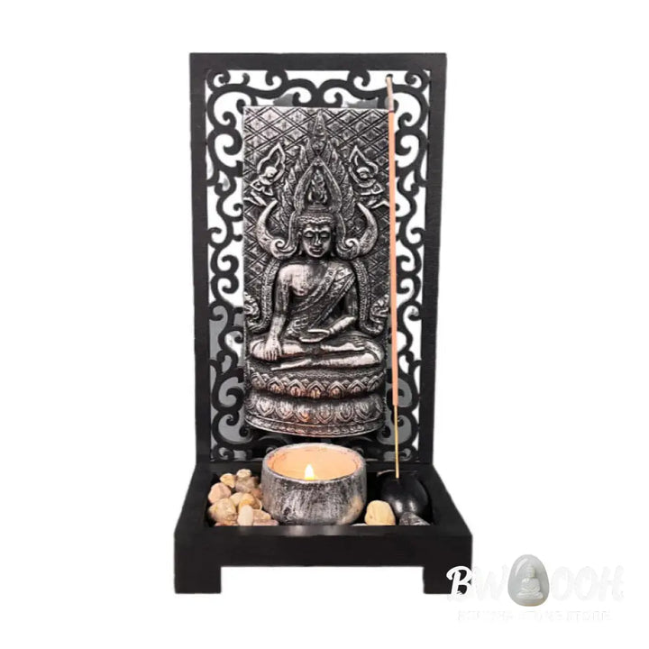 BWOOOH Buddha Compassion Serenity Home Resin Prayer Altar Decoration - Decorations