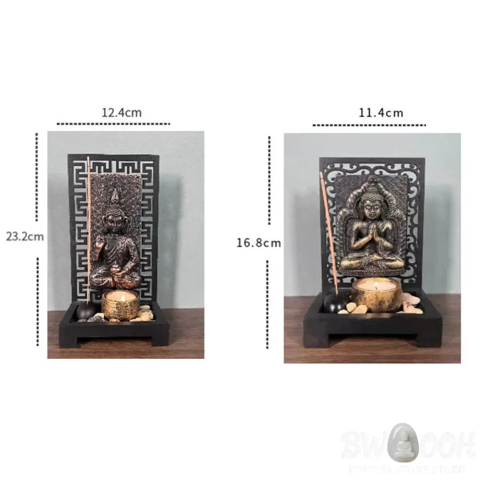 BWOOOH Buddha Compassion Serenity Home Resin Prayer Altar Decoration - Decorations
