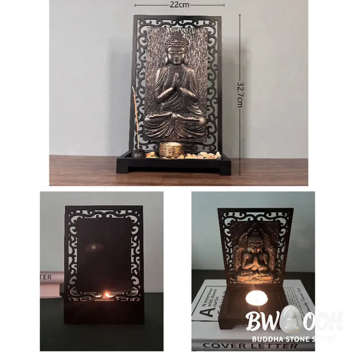BWOOOH Buddha Compassion Serenity Home Resin Prayer Altar Decoration - Decorations