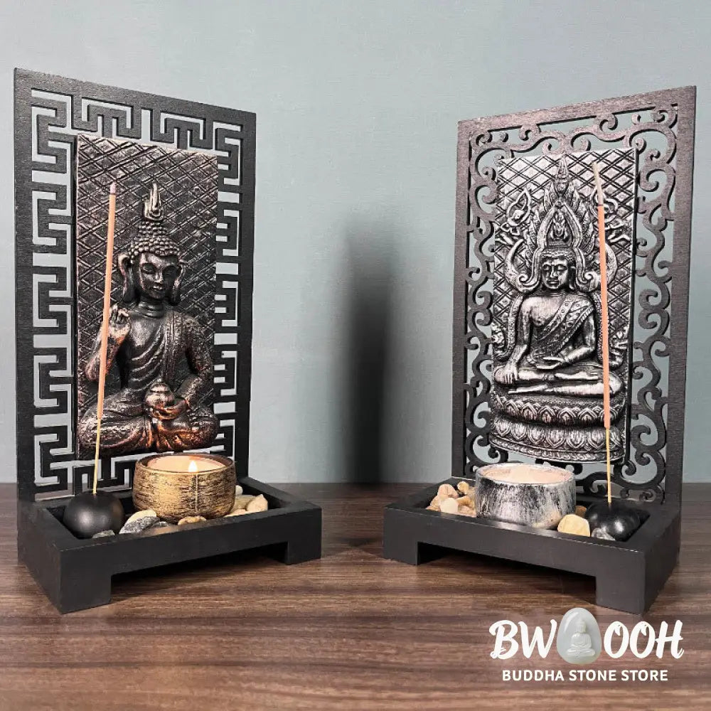 BWOOOH Buddha Compassion Serenity Home Resin Prayer Altar Decoration - Decorations