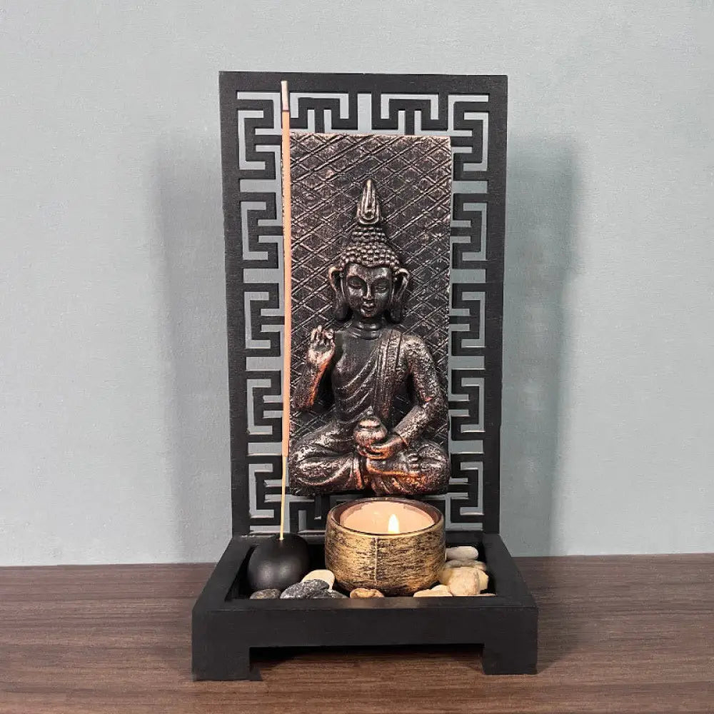 BWOOOH Buddha Compassion Serenity Home Resin Prayer Altar Decoration - Decorations