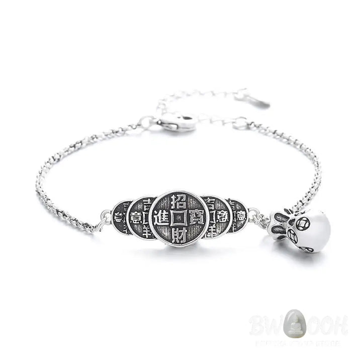 Buddha Stones Copper Coin Money Bag Wealth Bracelet - BWOOOH - Copper Coin Money Bag - Bracelet