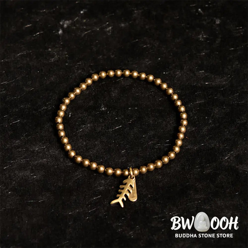 Buddha Stones Copper Fish Bone Healing Bracelet - BWOOOH - Bracelet