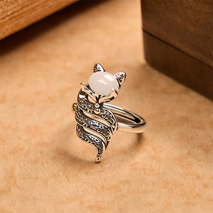 BWOOOH Copper Fox Head Open Healing Ring — Copper spiritual jewelry for spiritual healing and mindful living