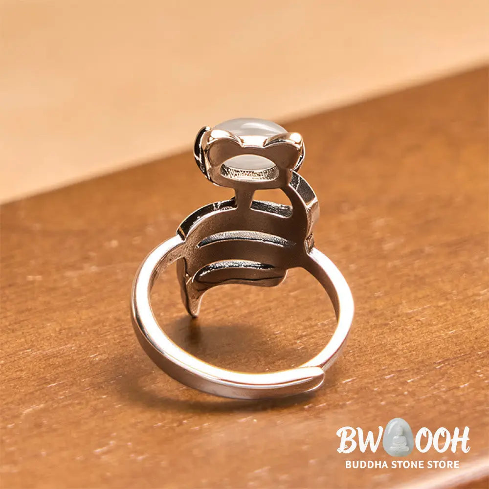 Buddha Stones Copper Fox Head Open Healing Ring - Copper Fox Head - Ring