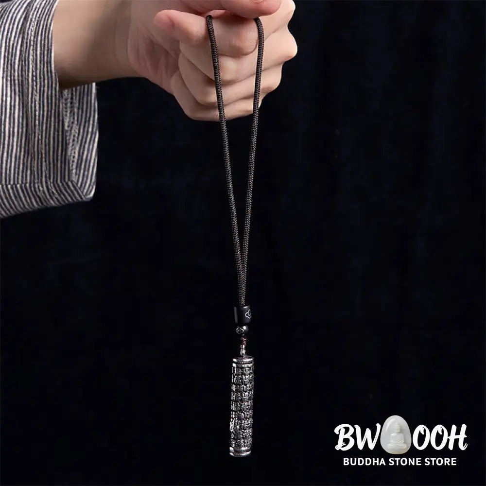 Buddha Stones Copper Fu Character Dragon Pattern Balance Pendant Necklace - BWOOOH - Necklaces &amp; Pendants