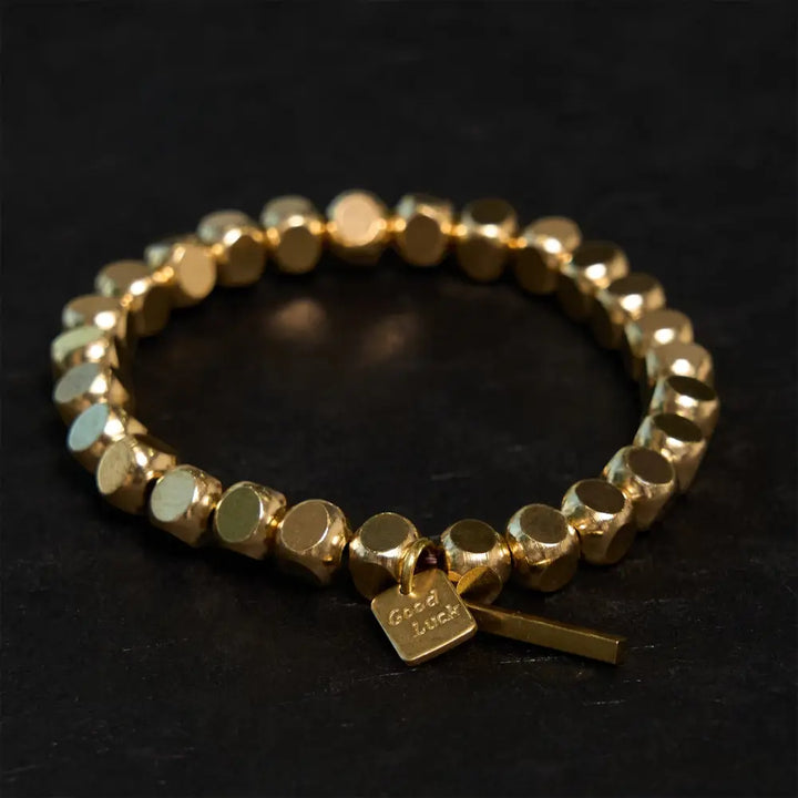 Buddha Stones Copper Good Luck Wealth Bracelet - BWOOOH - Gold Copper / 14-15cm - Bracelet