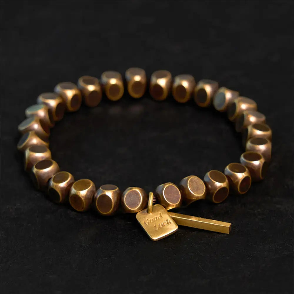 BWOOOH Copper Good Luck Wealth Bracelet - BWOOOH - Khaki Copper / 14-15cm - Bracelet