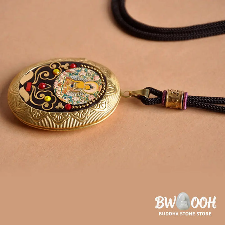 Buddha Stones Copper Kwan Yin Avalokitesvara Zakiram Wealth Pendant Necklace - BWOOOH - Necklaces &amp; Pendants