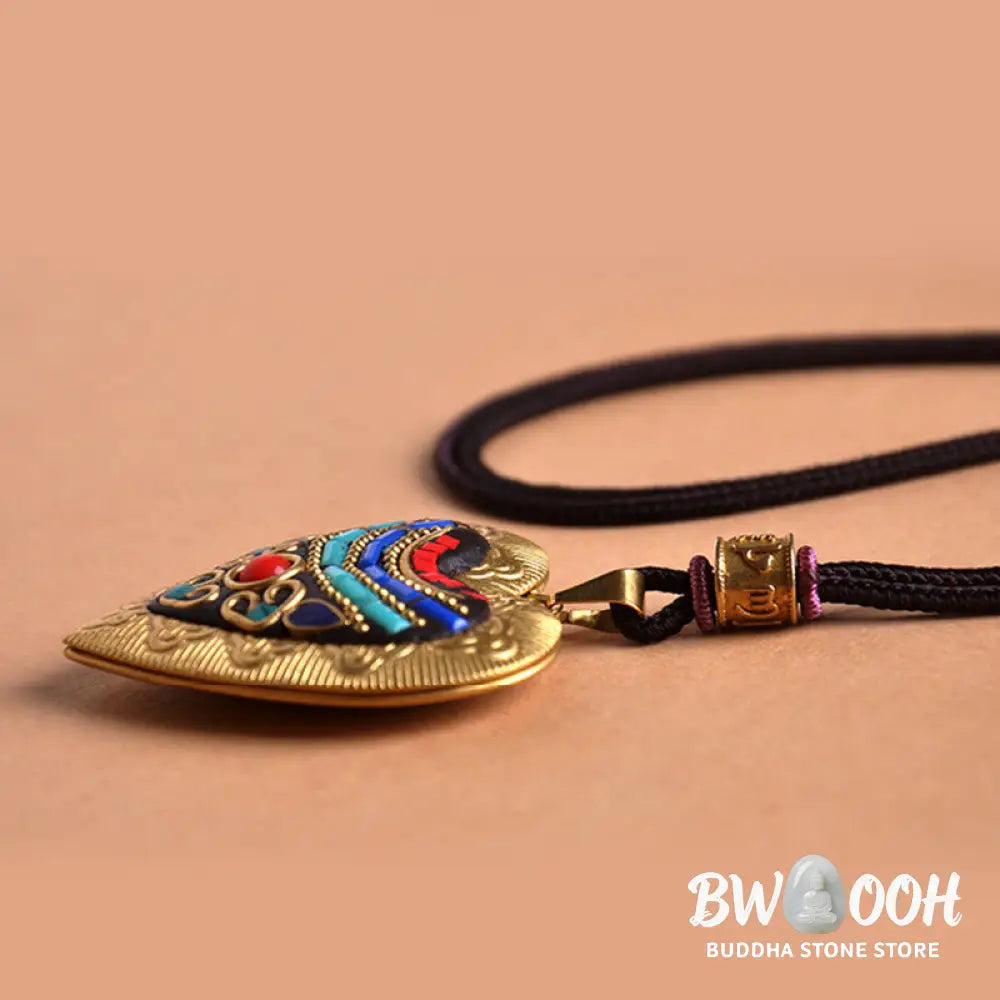 Buddha Stones Copper Kwan Yin Avalokitesvara Zakiram Wealth Pendant Necklace - BWOOOH - Necklaces &amp; Pendants