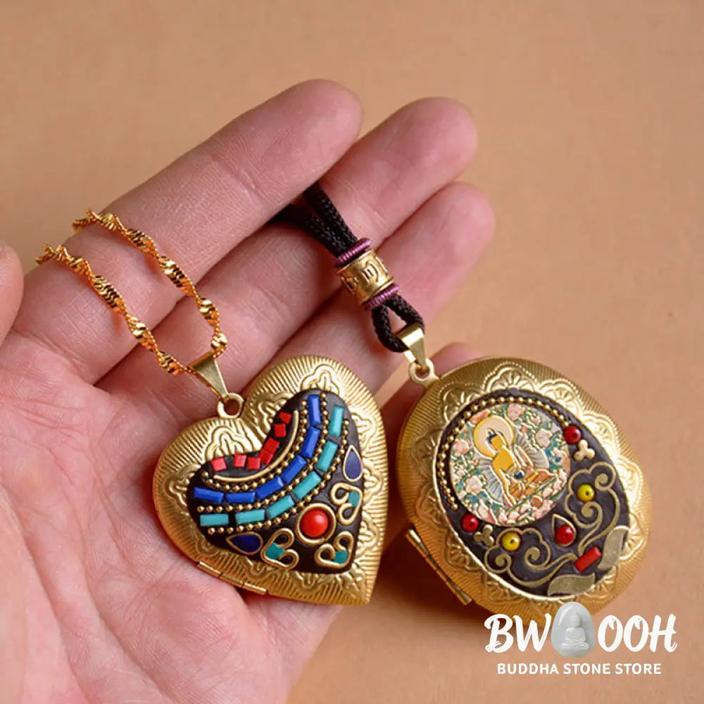 Buddha Stones Copper Kwan Yin Avalokitesvara Zakiram Wealth Pendant Necklace - BWOOOH - Necklaces &amp; Pendants