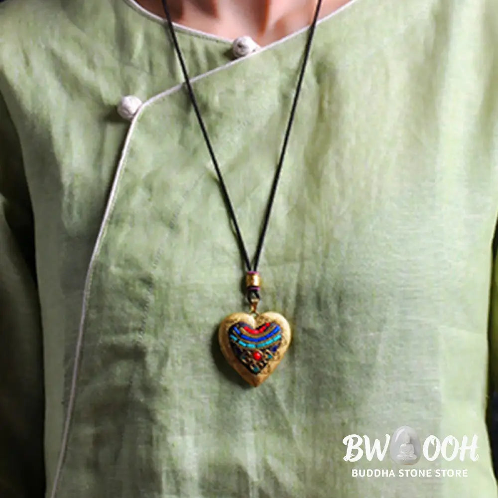 Buddha Stones Copper Kwan Yin Avalokitesvara Zakiram Wealth Pendant Necklace - BWOOOH - Necklaces &amp; Pendants