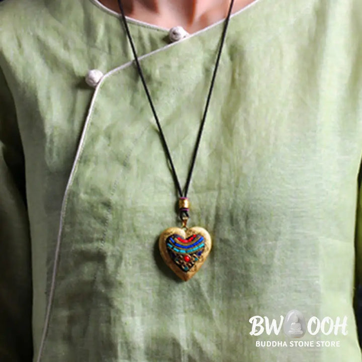 Buddha Stones Copper Kwan Yin Avalokitesvara Zakiram Wealth Pendant Necklace - BWOOOH - Necklaces &amp; Pendants