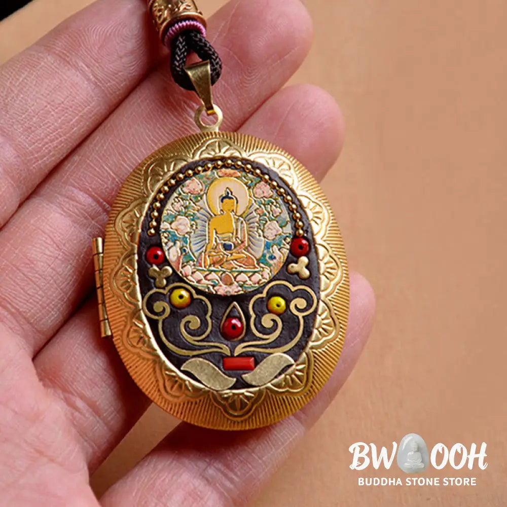 Buddha Stones Copper Kwan Yin Avalokitesvara Zakiram Wealth Pendant Necklace - BWOOOH - Necklaces &amp; Pendants