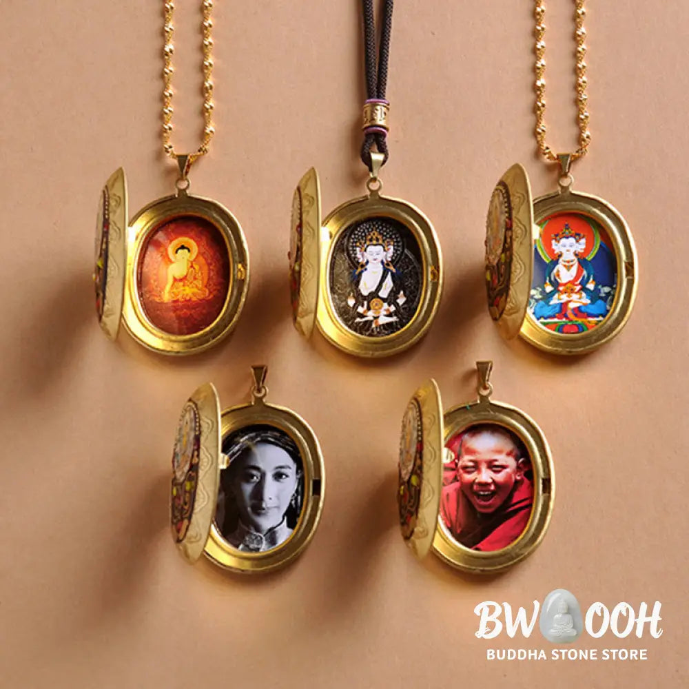 Buddha Stones Copper Kwan Yin Avalokitesvara Zakiram Wealth Pendant Necklace - BWOOOH - Necklaces &amp; Pendants
