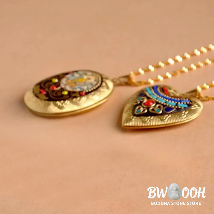 Buddha Stones Copper Kwan Yin Avalokitesvara Zakiram Wealth Pendant Necklace - BWOOOH - Necklaces &amp; Pendants