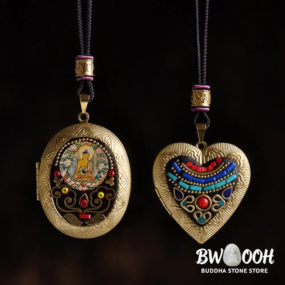 Buddha Stones Copper Kwan Yin Avalokitesvara Zakiram Wealth Pendant Necklace - BWOOOH - Necklaces &amp; Pendants