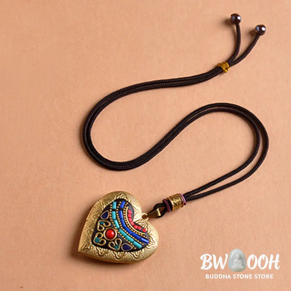 Buddha Stones Copper Kwan Yin Avalokitesvara Zakiram Wealth Pendant Necklace - BWOOOH - Necklaces &amp; Pendants