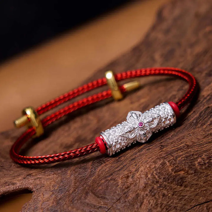 Buddha Stones Copper Luck Red String Bracelet - BWOOOH - Silver Red String(Wrist Circumference: 14-20cm) - Bracelet