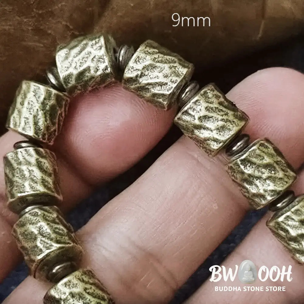 Buddha Stones Copper Meteorite Crater Pattern Luck Bracelet - BWOOOH - Bracelet