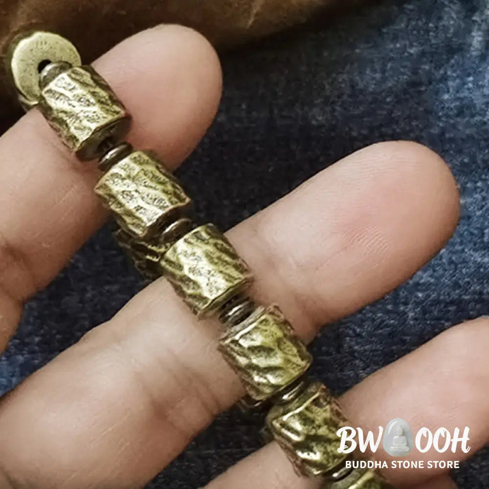 Buddha Stones Copper Meteorite Crater Pattern Luck Bracelet - BWOOOH - Bracelet
