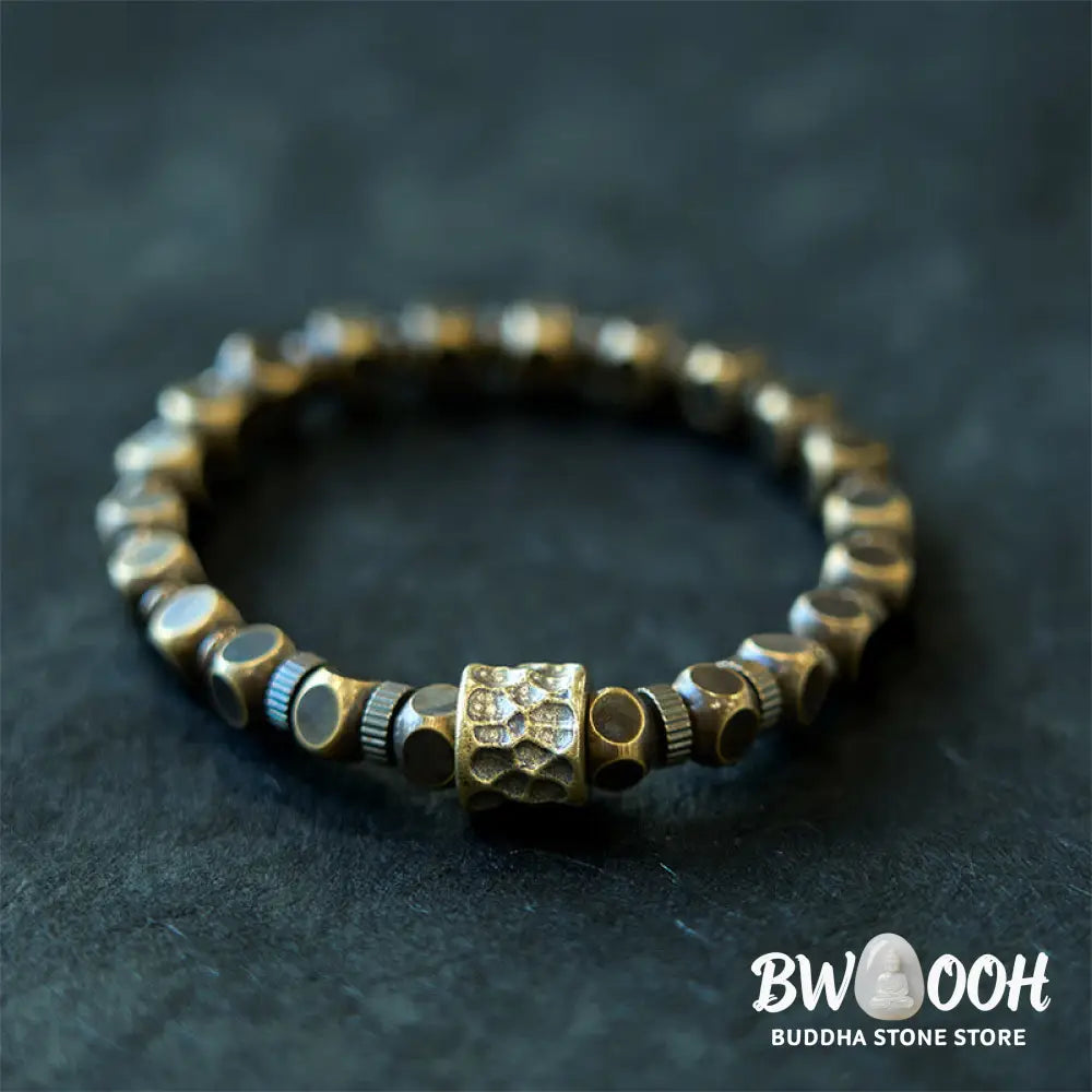 Buddha Stones Copper Meteorite Pattern Balance Bracelet - BWOOOH - Bracelet