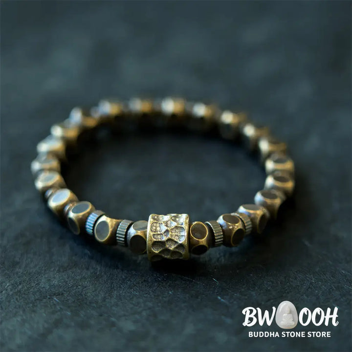 Buddha Stones Copper Meteorite Pattern Balance Bracelet - BWOOOH - Bracelet