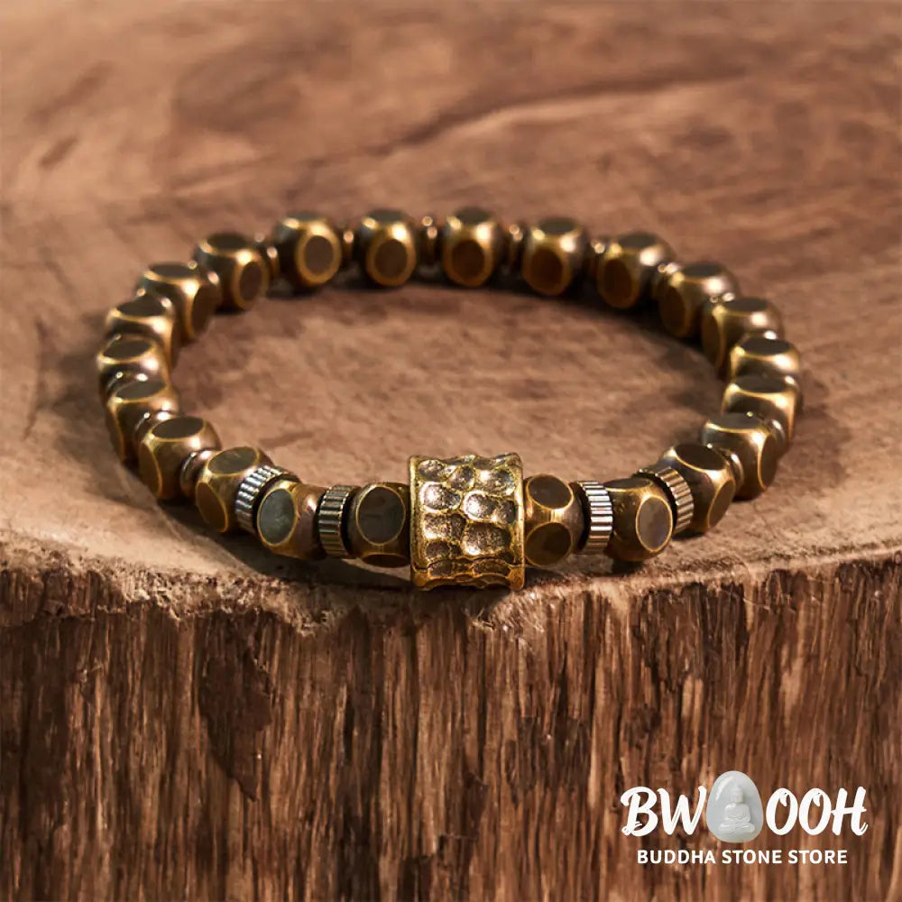 Buddha Stones Copper Meteorite Pattern Balance Bracelet - BWOOOH - Bracelet