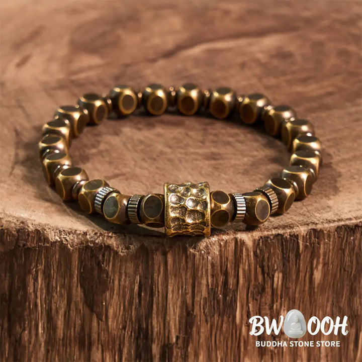 Buddha Stones Copper Meteorite Pattern Balance Bracelet - BWOOOH - Bracelet