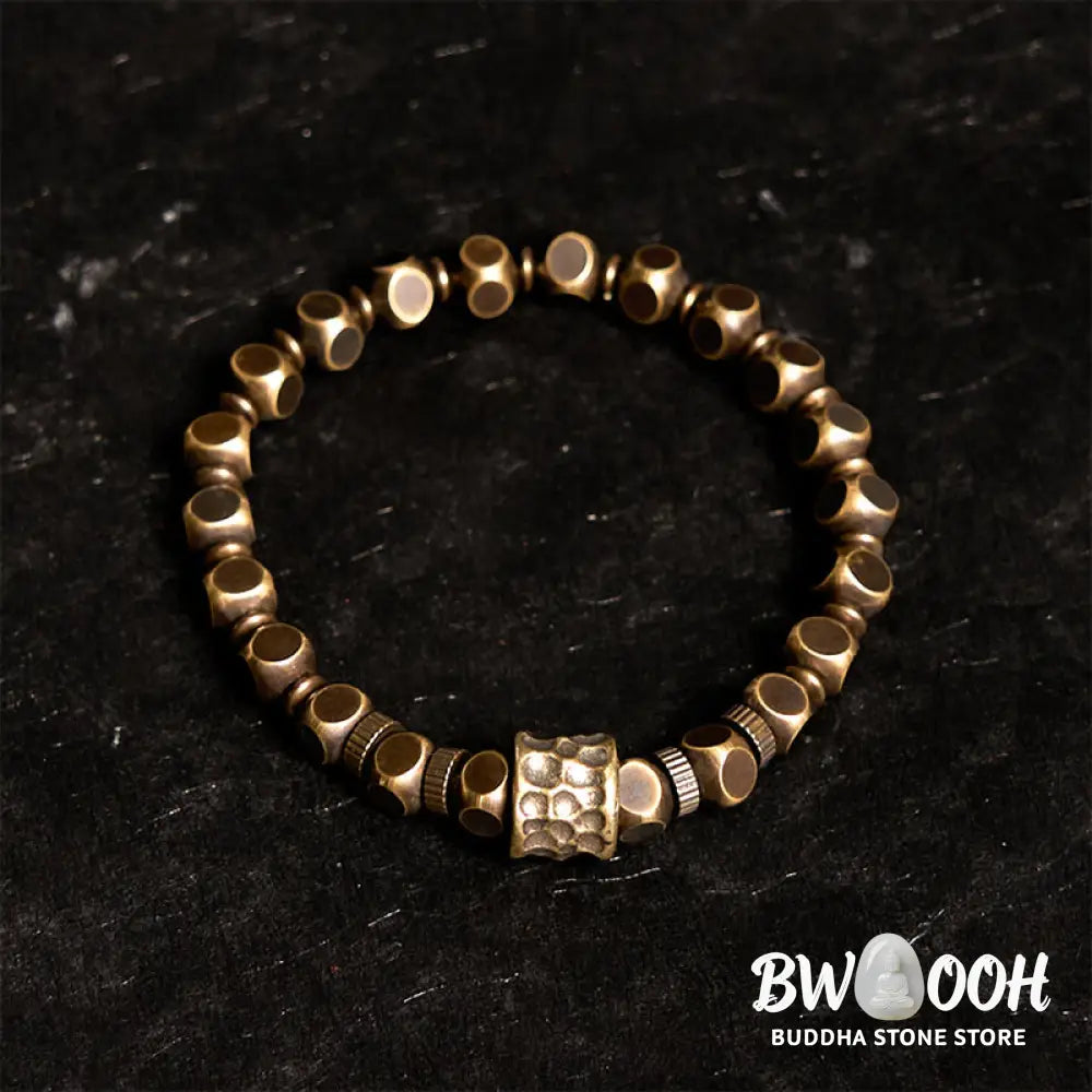 Buddha Stones Copper Meteorite Pattern Balance Bracelet - BWOOOH - Bracelet