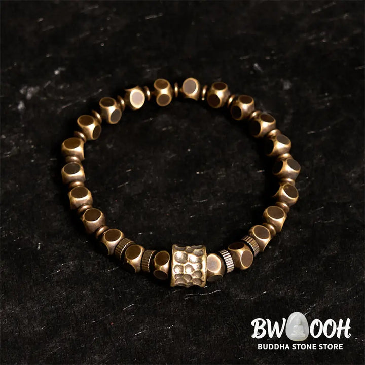 Buddha Stones Copper Meteorite Pattern Balance Bracelet - BWOOOH - Bracelet