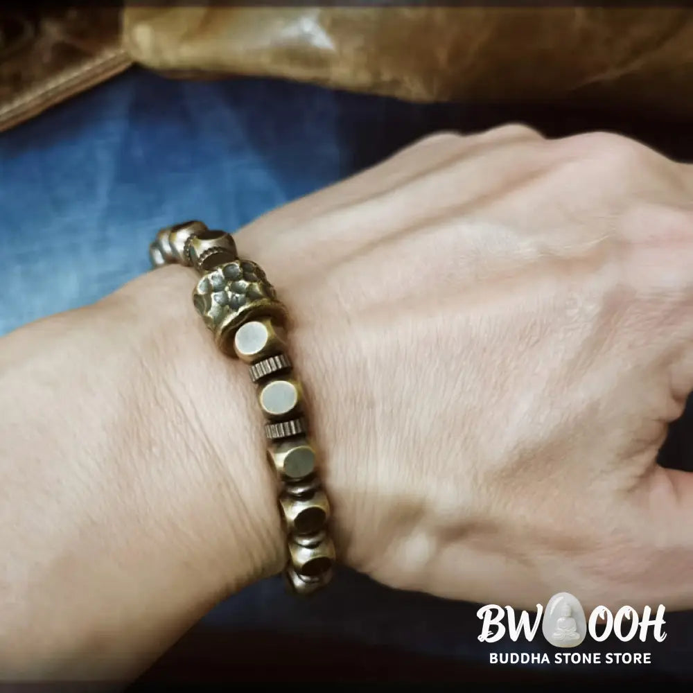 Buddha Stones Copper Meteorite Pattern Balance Bracelet - BWOOOH - Bracelet