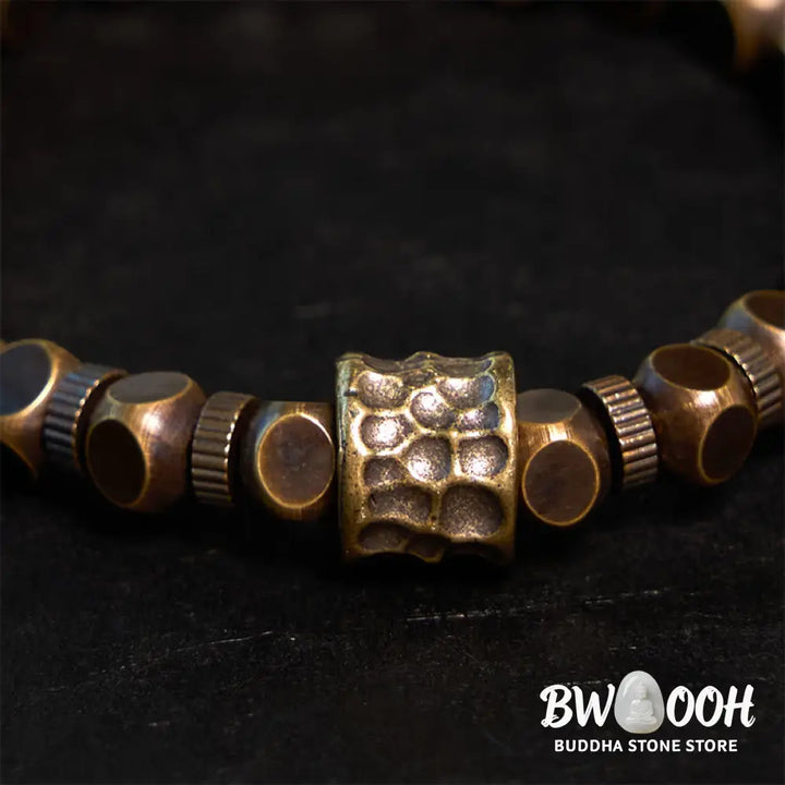 Buddha Stones Copper Meteorite Pattern Balance Bracelet - BWOOOH - Bracelet