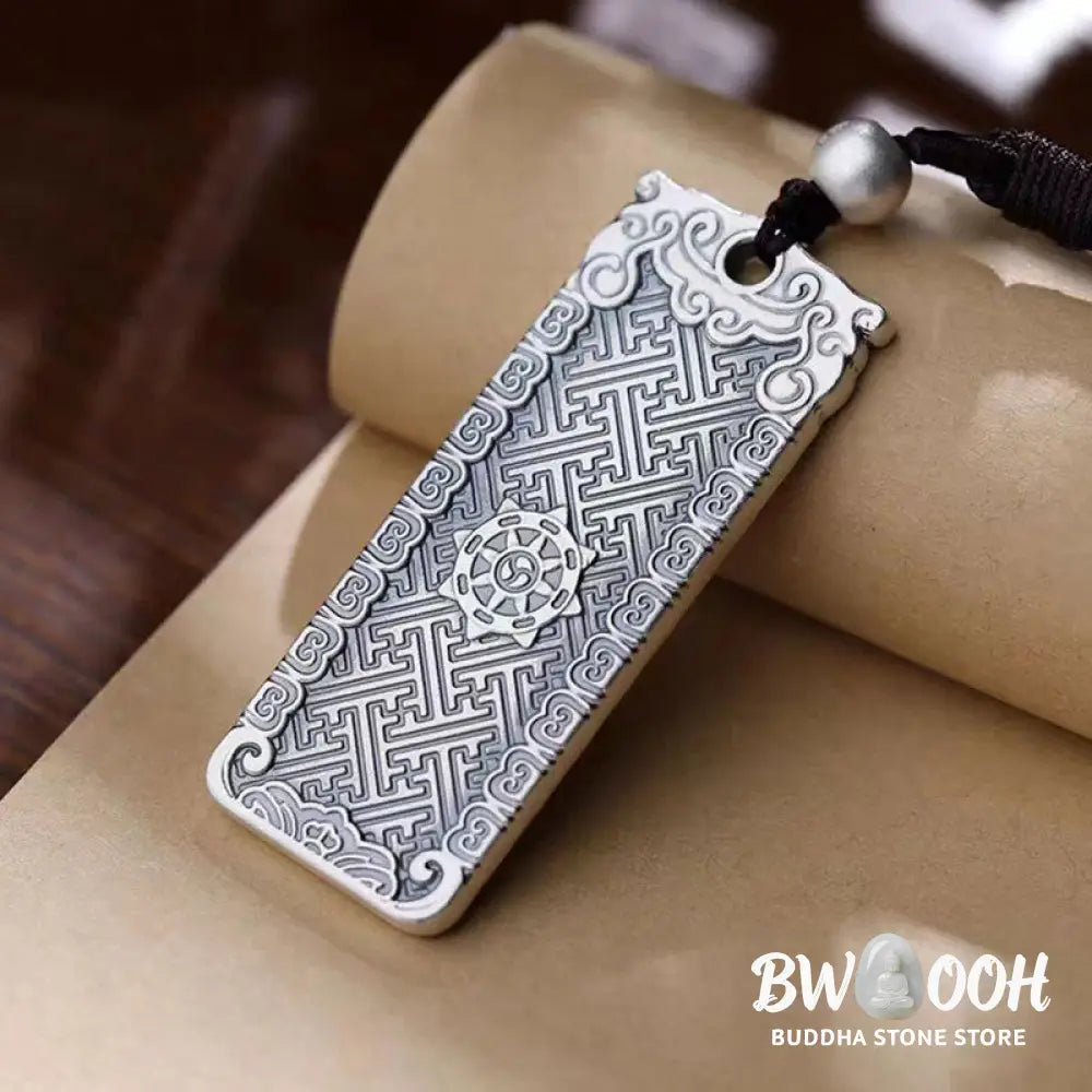 Buddha Stones Copper Namo Amitabha Om Mani Padme Hum Rope Wisdom Necklace Pendant - BWOOOH - Necklaces & Pendants